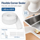 White flexible corner sealer tape roll, designed for sink, tub, and toilet edges