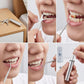 Stainless steel dental pick set in use with picks for cleaning between teeth