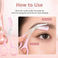 Eyebrow scissors with comb for shaping, pink handles and curved stainless blades