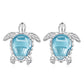 Cute Copper-plated White Gold Turtle Earrings