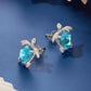 Cute Copper-plated White Gold Turtle Earrings