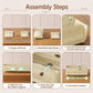 Stackable plastic drawer organizer bin assembly steps, side panels and slider lock