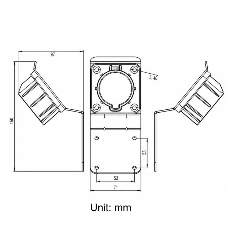 For  J1772 US Standard EV Charger Plug Holder, Charging Station Gun Dock Bracket, D-Style