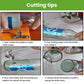 DIY glass bottle cutter scoring tool marking a glass bottle for cutting