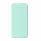 Mint teal silicone heat-resistant mat pouch with wave texture and hanging hole