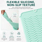 Mint teal silicone wave-texture non-slip pouch base with flexible raised ridges