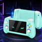 Mint portable handheld game console front view with built-in screen and joystick controls