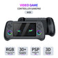 Black portable handheld game console controller with large screen and side grips