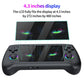 Handheld retro game console with widescreen 4.3-inch LCD and dual thumb joysticks