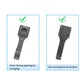 Black EV charging cable hook bracket showing front opening and flat mounting base