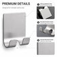 Stainless steel razor holder with brushed finish and rounded double hooks