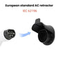 EV charging socket holder with retracting plug shown detached from wall