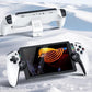 White handheld gaming console displaying a parrot on the 7-inch touchscreen