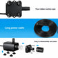 Black submersible aquarium pump with four suction cups and long power cable
