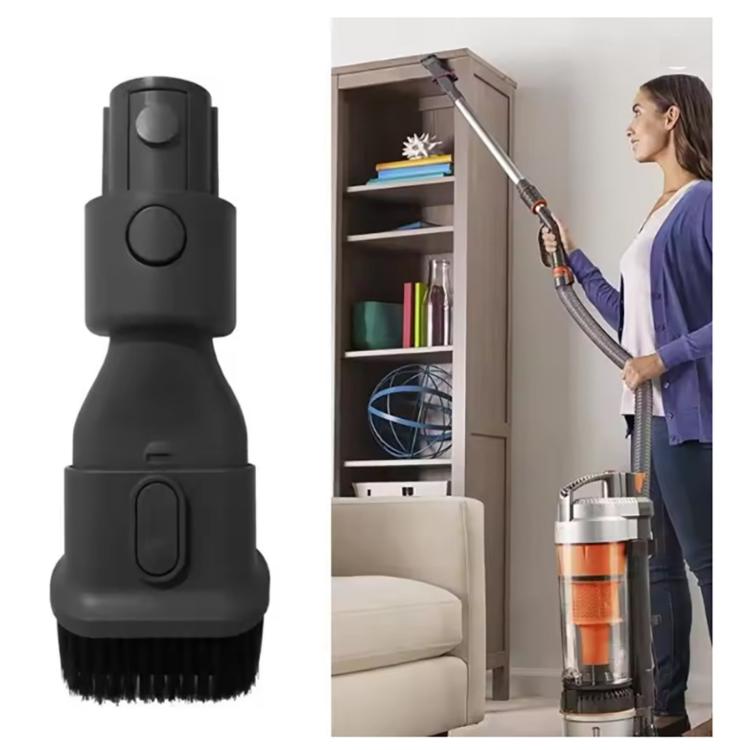 Vacuum crevice and dusting brush attachments, dark plastic