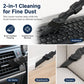 2-in-1 crevice and dusting vacuum nozzle attachment for fine dust
