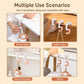 Four cat-shaped bag hooks shown on different desk edges for hanging items.