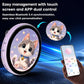 1.85-inch HD touchscreen Bluetooth anime badge display with cat graphic on light purple body