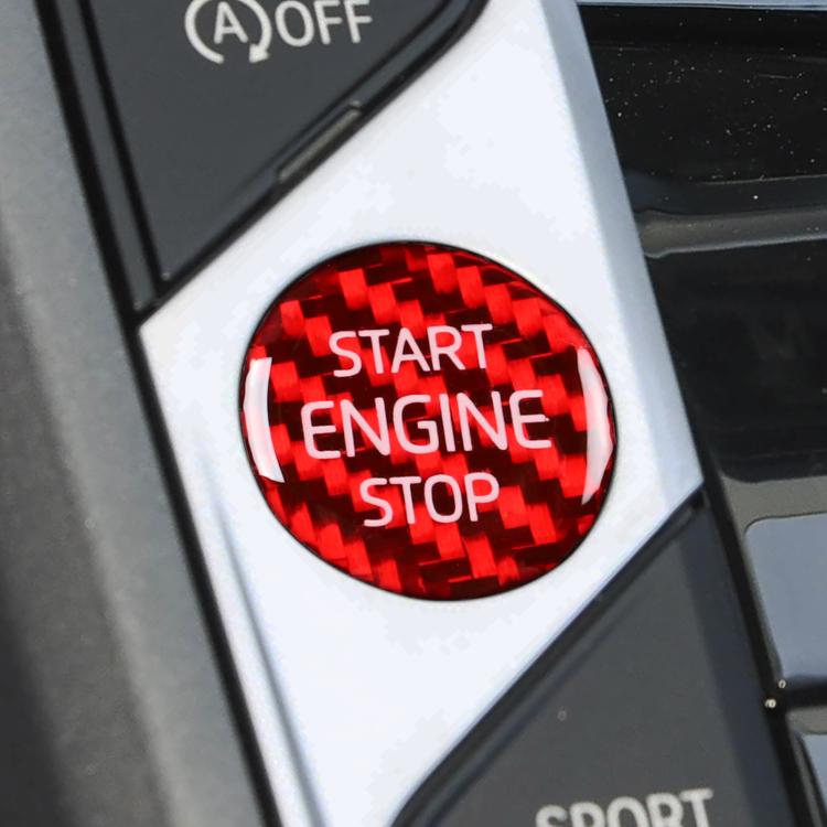 Engine Start Key Push Button Sticker For BMW G Chassis Models, Black, Red, German, Red Edge