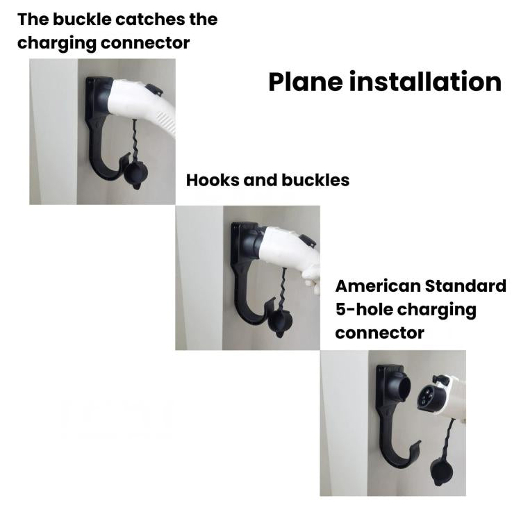 For J1772 US Standard Charging Head Holder, EV Charging Cable Bracket, For J1772 US Standard With Hook