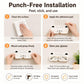 Cat-face adhesive wall glasses holder with peel-and-stick mounting steps