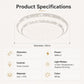 Round white ceiling light with crystal-style decorative outer ring, 50cm size shown