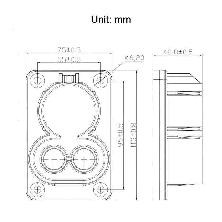 For CCS1 US Standard DC EV Charging Connector Bracket, For CCS1 US Standard