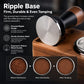 Coffee tamper with walnut wood handle and ridged stainless steel face