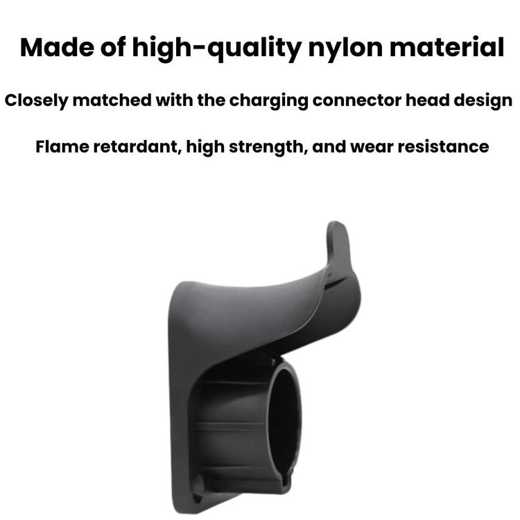 Nylon J1772 charging connector retractor housing with open cable port