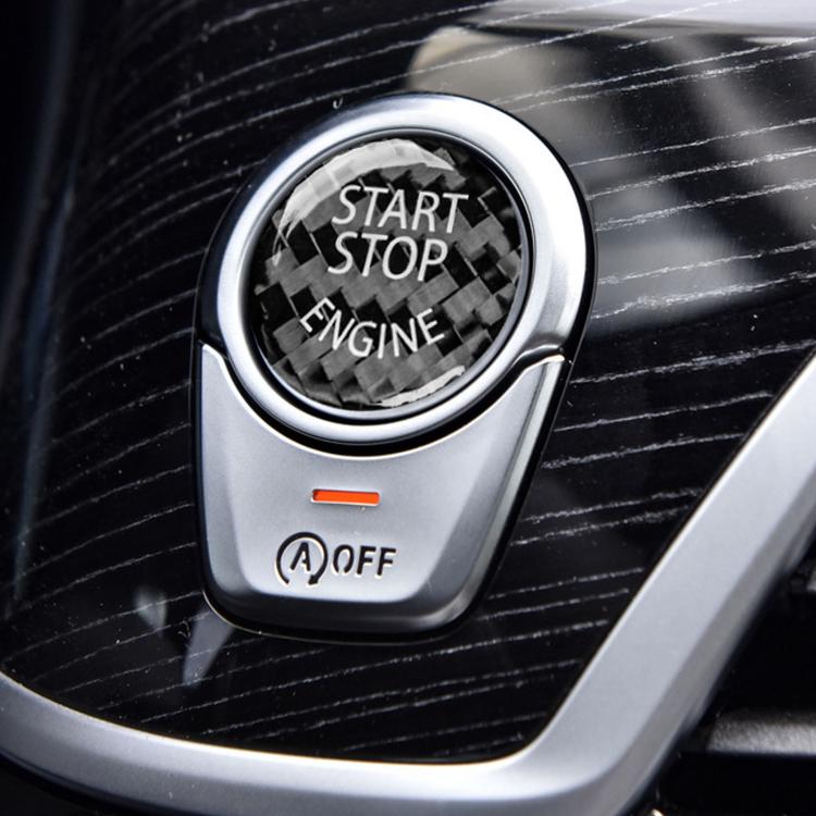 Engine start/stop sticker for push button, black checkered START STOP ENGINE design