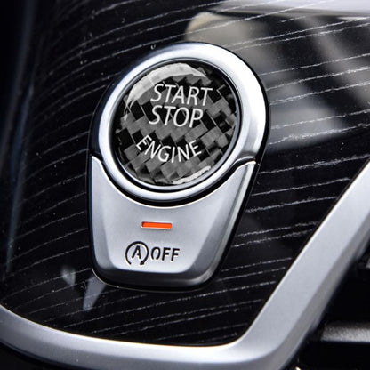 Engine start/stop sticker for push button, black checkered START STOP ENGINE design