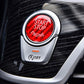 Engine start/stop sticker for push button, red checkered START STOP ENGINE design