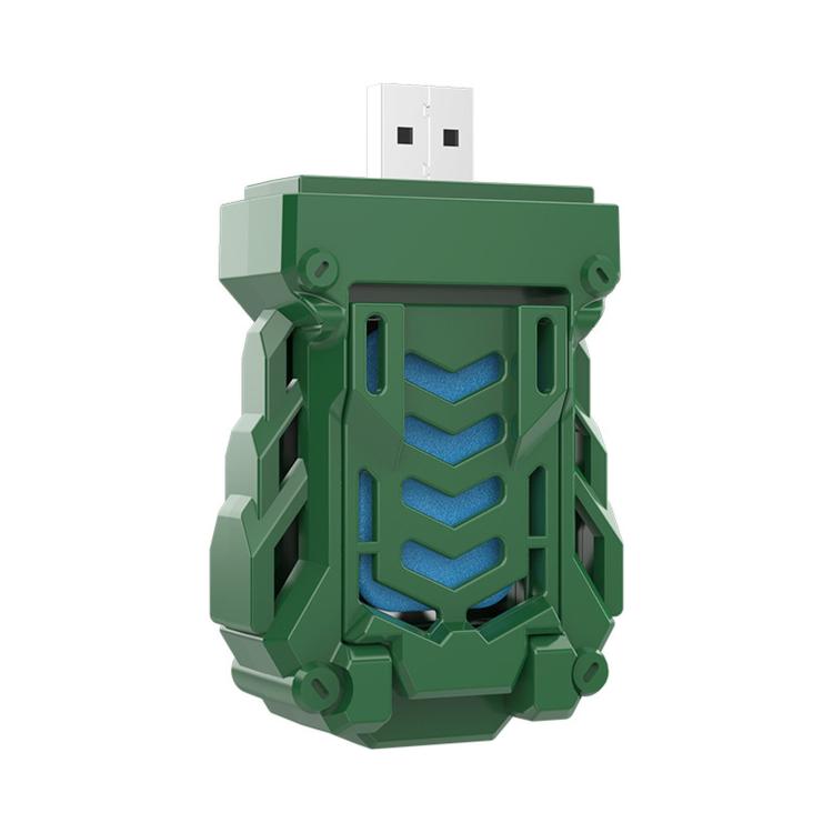 Green portable USB heated mosquito repellent device with USB plug
