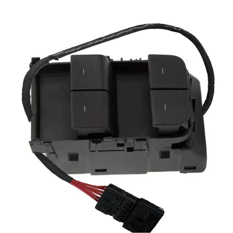Driver window lift switch with wiring, black four-button control