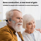 Black bone conduction hearing aid headset worn over the ears, open-ear earpieces.