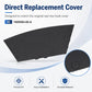 Black replacement rear tow hook cover with circular access cap details