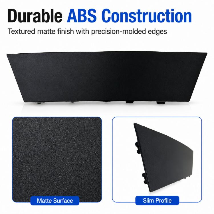 Matte black ABS rear bumper cover with textured finish and slim profile
