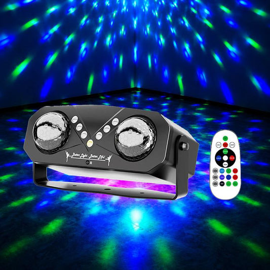 EMS-38 LED Double Magic Ball Stage Light, Colorful Rotating Laser Atmosphere Lamp, USB, US Plug, EU Plug