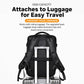 Business backpack with luggage-attachment strap for easy travel