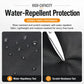 Water-repellent textured fabric panels with scratch-resistant finish on backpack