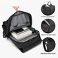 Minimalist waterproof men’s backpack open with front compartment and laptop sleeve