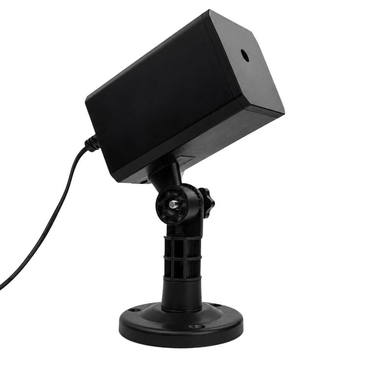 Black rectangular laser projector with adjustable stand and round mounting base