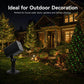 Black laser garden projector on base, angled for outdoor display