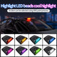 Solar roof LiDAR cover LED warning light showing multiple LED color modes