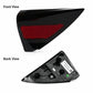 Black taillight trim panel with red reflector; underside with mounting hardware shown.