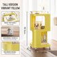 Vibrant yellow 3-tier rolling utility cart bedside table with wheels, tall version