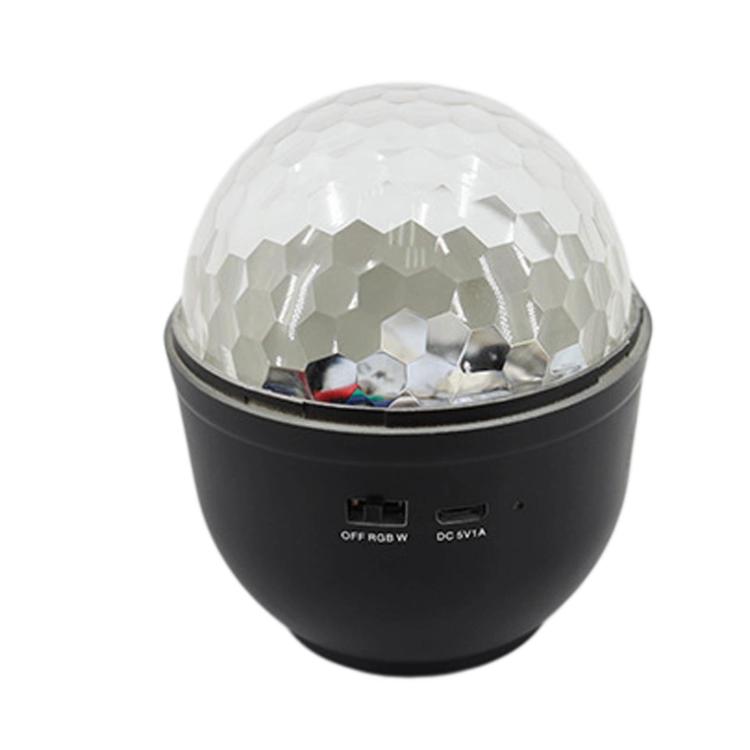 LED eye-caring night light with faceted white dome and black base, rear ports