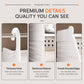 Plastic hanging organizer details: thickened hook, reinforced shelves, smooth rounded edges