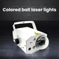 White LED laser light projector with carry handle and faceted disco ball lens