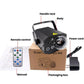 LED magic ball light kit with remote control, power cord, and mounting parts